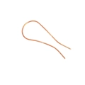 Detail view of a minimalist rose gold U-shaped metal hair fork with smooth polished finish - 2-Prong (Rose Gold)