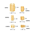 Gouden metalen dreadlock ringen in diverse maten en patronen voor DIY haarstyling - Goud Stijl 5