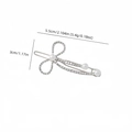 Dettaglio fermaglio per capelli a fiocco con strass e perle, misura 5,5 cm x 3 cm - Fiocco Argento