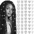 50-delige set zilveren dreadlock-haarringen en manchetten voor gevlochten haar - Standaard Combinatie / Zilver