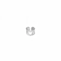 Ear cuff in lega d'argento lucido con design minimalista a cuore vuoto e forma ad anello - 1 pezzo / Argento