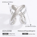 Silver X-shaped stainless steel ring with waterproof and hypoallergenic properties - Cross X-Shape Style (JZ21335B) / 5.88g / Silver