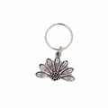Retro Silberlegierung Spirale Haarschmuck mit Vintage Blumenanhänger für Zöpfe - Ring Stil