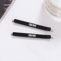 Par de pinzas para el cabello negras de estilo coreano con letras Grove para mujer - Negro