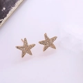 Sternohrstecker mit Mikro-Pave-Zirkonia im eleganten und minimalistischen Design - Gold (A3115)