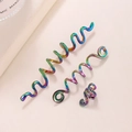 Set aus Regenbogen-Haarnadeln im keltischen Spiral-Design aus Edelstahl-Finish - Irisierend Set (3 Stück)
