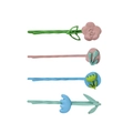 Set di 4 fermagli per capelli colorati a forma di fiore con tulipani e margherite - Combinazione Stile Floreale (Come Mostrato)