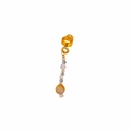 Macro detail of golden spiral hair clips with colorful beads for DIY braiding styles - Bead