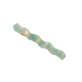Détail de la pince à cheveux ondulée vert menthe avec fini nacré et base en métal doré - Vert Clair (E3224)