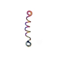 Makroaufnahme der regenbogenfarbenen Spiral-Haarnadel mit keltischem Knoten-Finish - Mittel Irisierend (6cm)