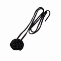 Collier ras de cou rose en tissu noir fait main avec de longs rubans en velours - Noir