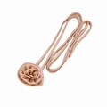 Ras de cou rose nude en satin fait main avec long ruban pour un style DIY varié - Kaki