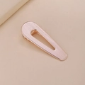 Fermaglio per capelli traforato in lega oro rosa con una trama di metallo spazzolato - Oro Rosa (D3524)