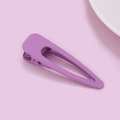 Purple matte metal duckbill hair clip with macaron color finish for women styling - Purple
