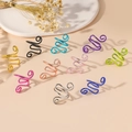 Set van 10 kleurrijke spiraalvormige haakringen in diverse heldere metallic kleuren - 10 Kleuren Combinatie (1#)