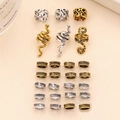 Set di 26 perline per dreadlocks vintage in lega con forma di serpente e trafori - Set di 26