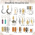 Guía de tallas para 150 accesorios de rastas con colgantes de cristal y cuentas de madera - Variedad de Accesorios para Trenzado Vintage (Con Caja)