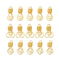 Bijoux de cheveux dorés en spirale formes cœur et goutte pour dreadlocks et tresses - Ensemble Or