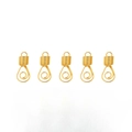 Lot de 5 accessoires de cheveux spirale dorés pour tresses et dreadlocks DIY - Style Goutte d'Eau