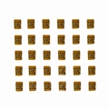 Set de 30 cuentas étnicas amarillas y negras para trenzas y creación de joyas artesanales - Amarillo Negro Patrón Ondas