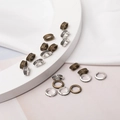 Vintage Haarringe und Perlen aus Metall in Bronze und Silber für Dreadlocks und DIY Frisuren - Set Wie Abgebildet (E9525.E9508)