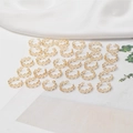 Set of 24 pieces gold leaf hair braid rings for women stylish leaf braid accessories - Gold