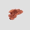 Matte brick red hair claw clip with three-flower design for thick hair styling - Orange