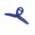 Pinza grande para el cabello en azul oscuro con efecto mármol y resorte metálico - Azul Profundo (FJ0112)