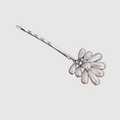 Fermaglio vintage argento con perle bianche a goccia in elegante stile a grappolo - Bianco (M5525)