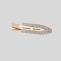 Elegante gouden haarklem met glanzende witte strass steentjes voor een verfijnde look - Goud (C3301)