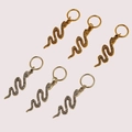 Ethnic style spiral snake charms for hair braids in gold and silver finish alloy - Gold and Silver Set