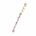 Detail of bohemian gold spiral spring pendant with lilac stones and purple beads - Dark Purple Long Style (E9211)