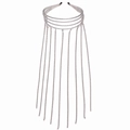 Cerchietto multistrato argento scintillante con lunghe nappe di strass e frange pendenti - Quattro Strati Argento