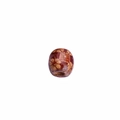 Gros plan d'une perle en bois sculptée à grand trou pour bijoux de cheveux DIY et dreadlocks - Style Imprimé Marron (2#)