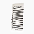 Set of 12 black U-shaped metal hair clips on white card for effortless styling - Water Drop Style Set