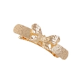 Elegant gold metal butterfly hair clip with a textured spring bar for a refined hair style - Gold Hammered Butterfly
