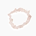 Macro view showing the natural irregular clear quartz beads and elastic cord detail - Cream