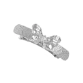 Vintage silver hollow butterfly metal spring hair clip with unique hammered texture - Silver Hammered Butterfly
