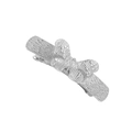 Elegant silver butterfly hair clip with textured metallic base for women’s hair styling - Silver Relief Butterfly