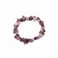 Macro detail of natural amethyst chips bracelet with irregular purple quartz beads - Purple