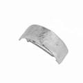 Fermaglio per capelli argento con finitura in metallo spazzolato e design ad arco - Argento 5cm