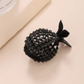 Funkelnde schwarze Strass-Fischschwanz-Haarklammer mit elegantem Kristall-Design für Damen - Schwarz
