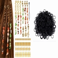 50-delige gouden haarsieraden set met natuurstenen hangers en spiraalvormige manchetten - Collectie (3#) / Stijl 3