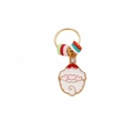 Accessorio per capelli natalizio con anello dorato e ciondolo Babbo Natale decorato - Babbo Natale Bianco