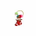 Christmas stocking charm pendant with colorful beads for hair braids and jewelry - Christmas Shoe F1404