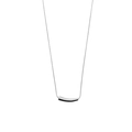 Collana minimalista in acciaio al titanio argento con ciondolo a tubo curvo design - Stile tubo curvo argento (C2005) / 40cm+5cm