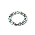 Bracciale cubano hip-hop con smalto sfumato blu-verde e chiusura a scatto quadrata - Blu Cielo Stellato (D4011) 18cm