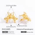 Bienen-Ohrringe aus 18K vergoldetem Edelstahl mit Perle, wasserfest und chic - Goldene Perlenbienen-Stil (EH11685) / 18k Gold