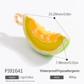 Colgante de sandía miniatura en esmalte y aleación para joyería DIY en verde y amarillo - Estilo Sandía (PJ91641)