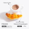 Ciondoli in lega mini tazzina da caffè e croissant per collane o braccialetti DIY - Ciondolo Modello Tazzina da Caffè e Croissant (PJ91645)
